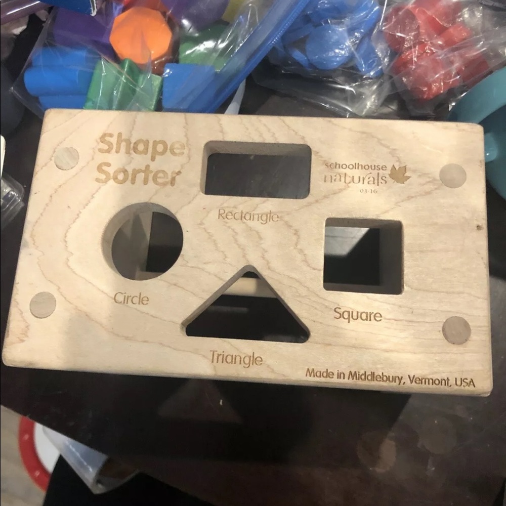 Schoolhouse Naturals Wooden Shape Sorter